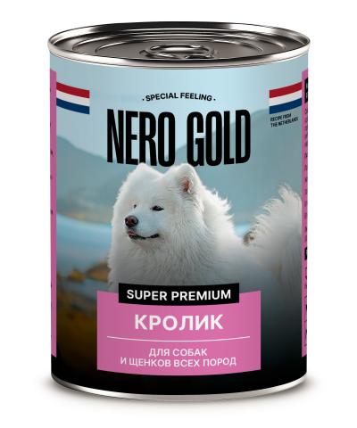 Nero Gold - консервы - Консервы для собак, Нежный кролик 415гр