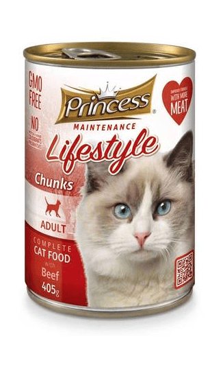 Princess - Консервы для кошек, говядина в соусе, 405гр