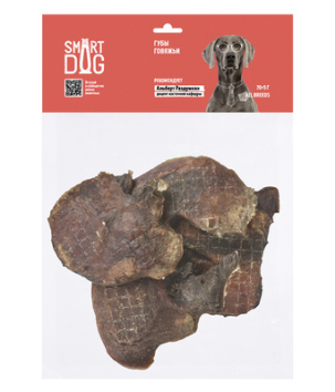 Smart Dog - Лакомство для собак, Губы говяжьи, 70 гр