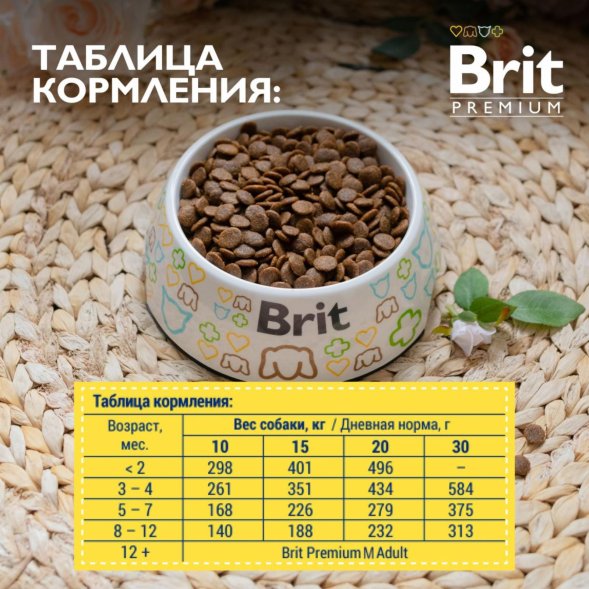 Brit - Сухой корм с курицей для щенков и молодых собак средних пород