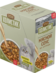 Деревенские Лакомства Холистик Премьер - Мясной соус для кошек из курицы, 90 г