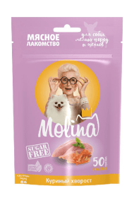 Molina - Лакомство для собак мелких пород и щенков, Куриный хворост, 50 гр