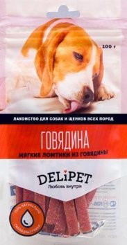 Delipet Мягкие ломтики из говядины