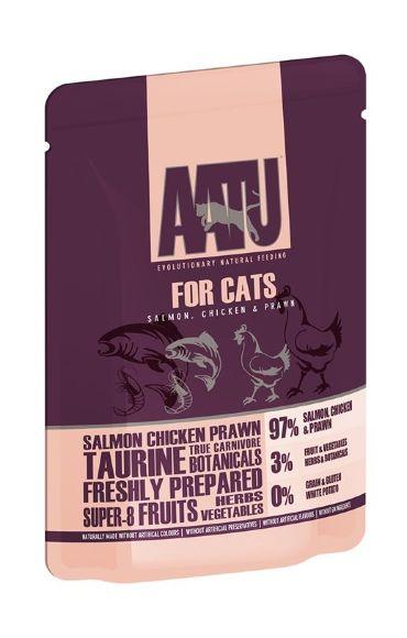 9192.580 AATU For Cats Salmon, Chicken &amp; Prawn - Paychi dlya koshek Losos, Kyrica, Krevetki 85gr foto8644v.jpg