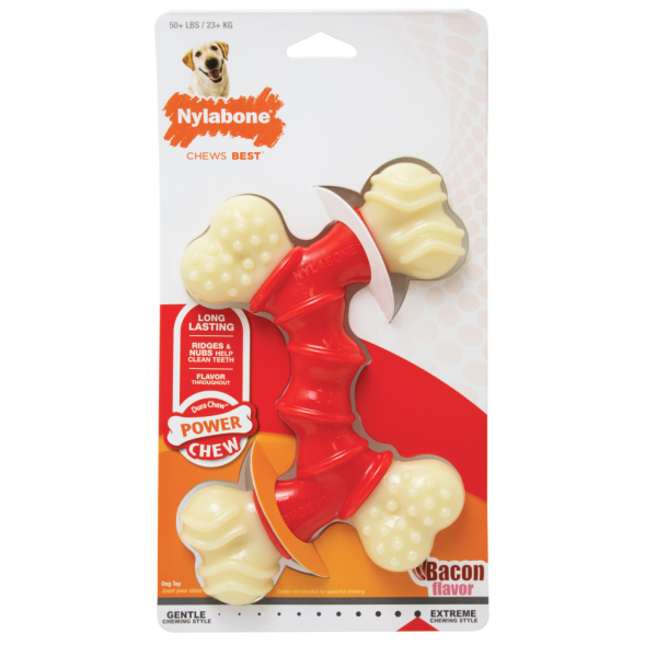 Nylabone - Двойная косточка экстра-жесткая, аромат бекона