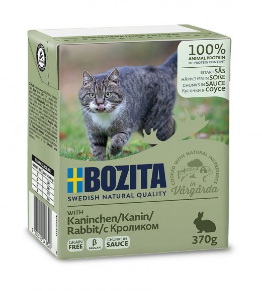 Bozita Feline - Консервы для Кошек - Кусочки в соусе с кроликом 370гр
