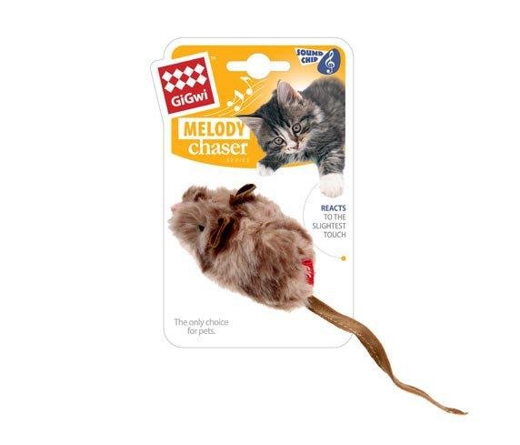 GiGwi - Игрушка мышка со звуковым чипом, 9 см