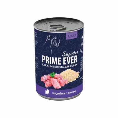 Prime Ever Superior - Консервы для собак, индейка с рисом, 400 г Prime Ever Superior - Консервы для собак, индейка с рисом, 400 г