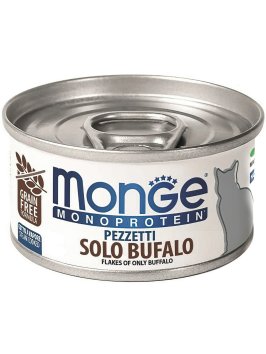 Monge Monoprotein (Монопротеин) - Мясные хлопья для кошек из мяса буйвола 80 г