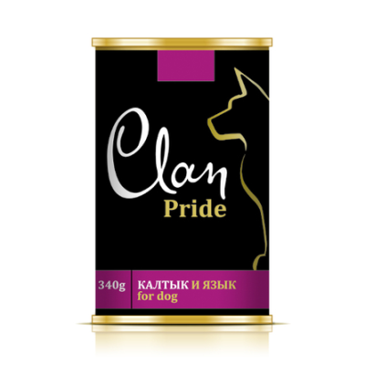 Clan Pride - Консервы для собак, калтык и язык 340 гр Clan Pride - Консервы для собак, калтык и язык 340 гр