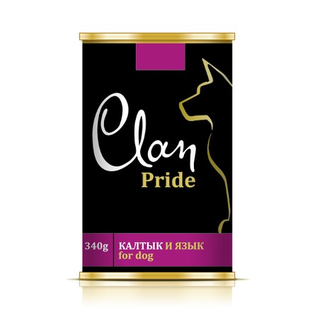 Clan Pride - Консервы для собак, калтык и язык 340 гр