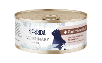Florida Vet Gastrointestinal - Ветеринарный влажный диетический корм для взрослых кошек при расстройствах пищеварения, 100 г