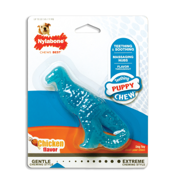 Nylabone Dental - Динозаврик для зубов для щенков, аромат курицы