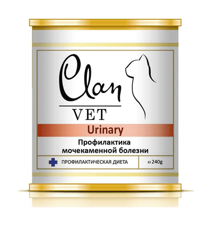 38751.580 Clan Vet Urinary - konservi dlya koshek Profilaktika MKB 240 gr kypit v zoomagazine «PetXP» Clan Vet Urinary - консервы для кошек Профилактика МКБ 240 гр