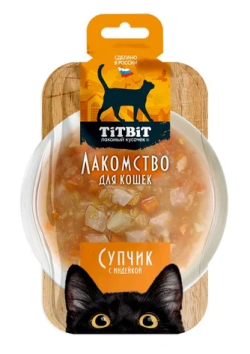 TiTBiT - Супчик для кошек с индейкой, 55 гр