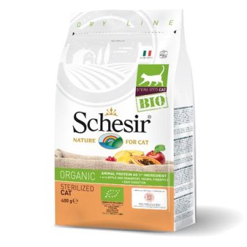 Schesir Bio Sterilized - сухой корм для стерилизованных кошек 400 гр