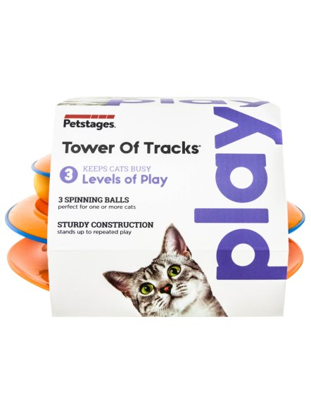Petstages - Игрушка Трек &amp;quot;3 этажа&amp;quot;, для кошек, основание 24 см