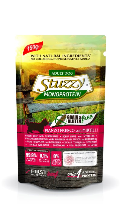 Stuzzy Monoprotein (Монопротеин) - консервы для собак с говядиной и черникой 150гр