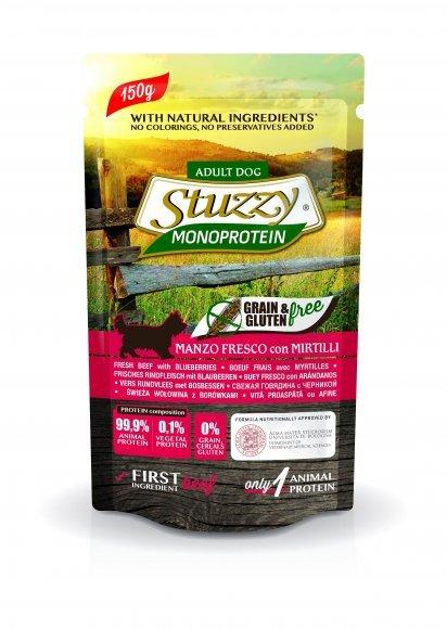 Stuzzy Monoprotein - консервы для собак с говядиной и черникой 150гр
