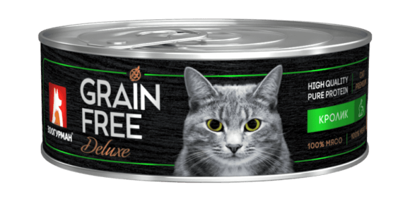 Зоогурман Grain Free - Консервы для кошек, с кроликом 100гр