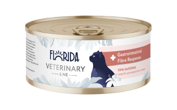 Florida Vet Gastrointestinal Fibre Response - Ветеринарный влажный диетический корм для взрослых кошек при запорах, 100 г