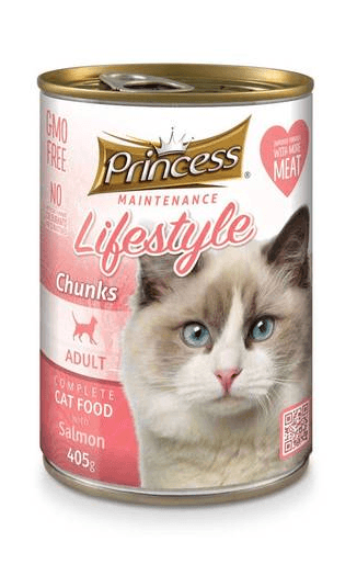 Princess - Консервы для кошек, лосось в соусе, 405гр