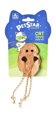 Pet Star - Игрушка для кошек, Мышка с мятой, 17*6 см, Текстиль