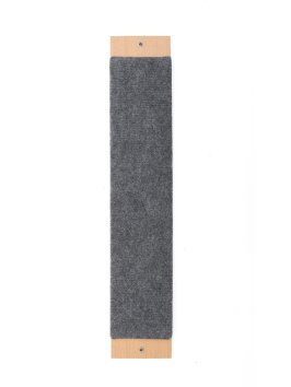 PetSHOP - Когтеточка настенная из ковролина, с мятной пропиткой, серая 57x12x1,5 см мех