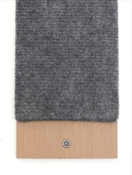 PetSHOP - Когтеточка настенная из ковролина, с мятной пропиткой, серая 57x12x1,5 см мех