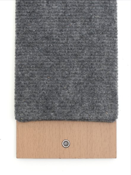 PetSHOP - Когтеточка настенная из ковролина, с мятной пропиткой, серая 57x12x1,5 см мех
