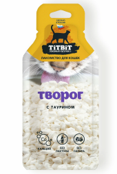 TiTBiT - Творог с таурином для кошек, 15 гр
