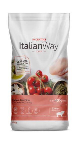 Italian Way Junior Medium-Maxi - Сухой корм для щенков, с курицей и индейкой