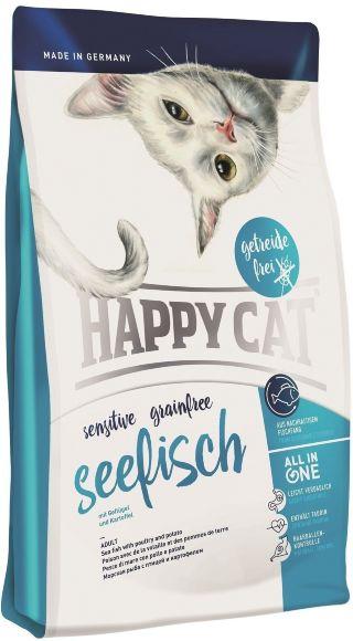 Happy Cat Sensitive Grainfree Seefisch - Сухой корм для кошек с чувствительным пищеварением, с лососем