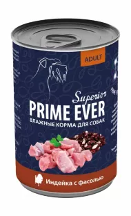 Prime Ever Superior - Консервы для собак, индейка с фасолью, 400г