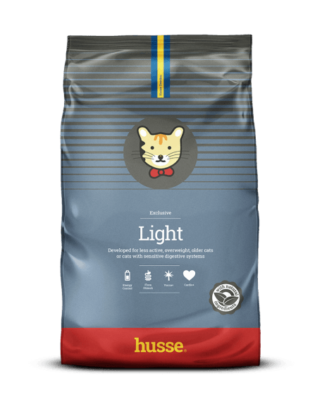 Husse Exclusive Light - Низкокаллорийный сухой корм для кошек 2кг