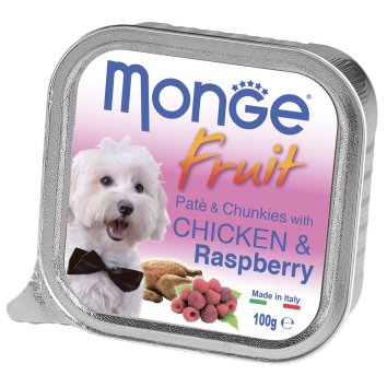 Monge Dog Fruit - Консервы для собак курица с малиной 100гр