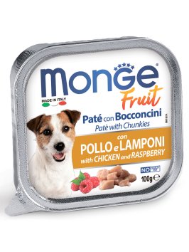 Monge Dog Fruit - Консервы для собак курица с малиной 100гр