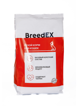 BreedEX - Сухой корм для взрослых кошек, с Курицей и Рисом