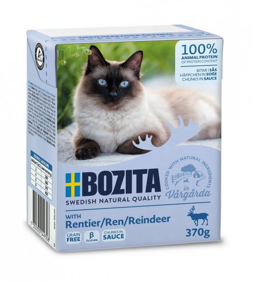 Bozita Feline - Консервы для Кошек - Кусочки в соусе с мясом оленя 370гр