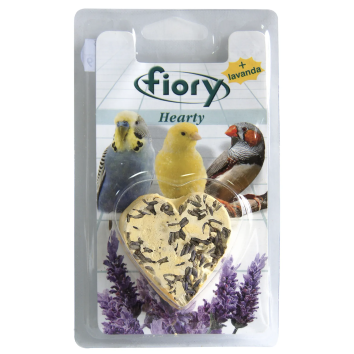 Fiory - Био-камень для птиц Hearty Big с лавандой в форме сердца, 100 г