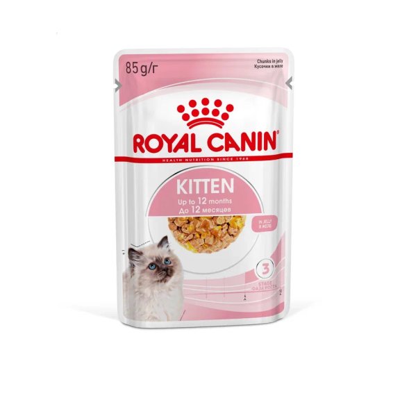 Royal Canin Kitten - Паучи для котят от 4 до 12 месяцев, в желе 85гр