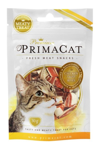 Prima Cat Fresh Meat Snacks Chicken twist bites - Лакомство для кошек из свежего мяса &amp;quot;куриные завитки&amp;quot; 30 гр.