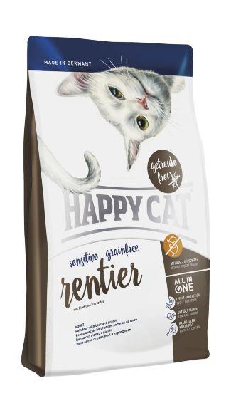 Happy Cat Sensitive Grainfree Renties - Сухой корм для кошек с чувствительным пищеварением, с олениной
