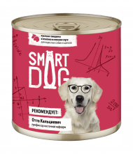 Smart Dog - Консервы для собак и щенков кусочки говядины и ягненка в нежном соусе