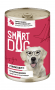 Smart Dog - Консервы для собак и щенков кусочки говядины и ягненка в нежном соусе