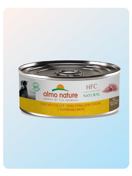 Almo Nature HFC - Корм консервированный полнорационный для собак с куриным филе