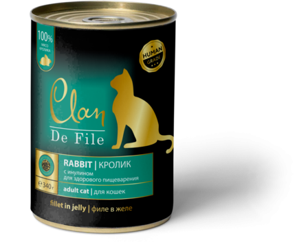 Clan De File - Консервы для кошек, кролик