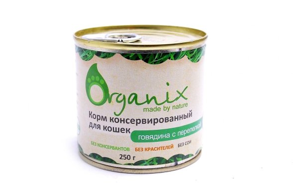 Organix - Консервы для собак с говядиной и перепелкой