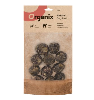 Organix - Премиум лакомство митбол говяжий с водорослями 50гр