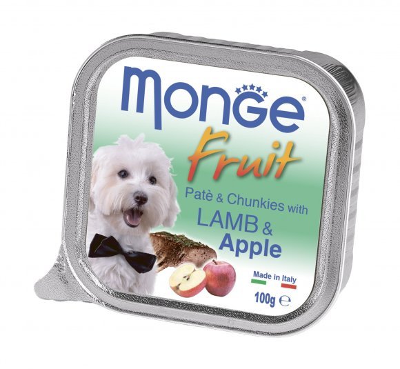 Monge Dog Fruit - Консервы для собак ягненок с яблоком 100г